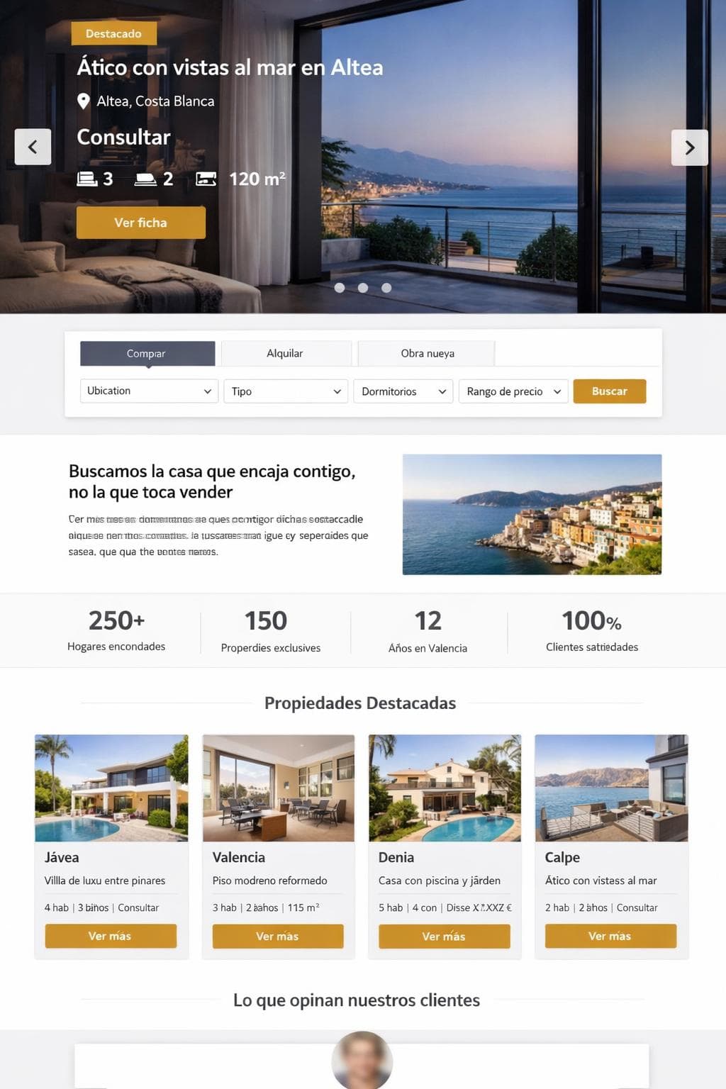 Marenost Inmobiliaria — vista previa del theme