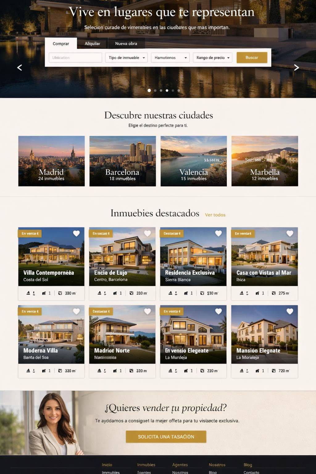 Marenza Estates — vista previa del theme