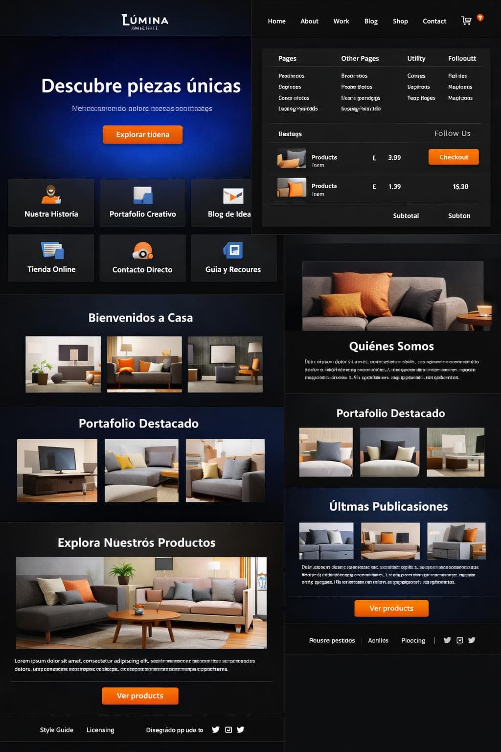 Market Coral — vista previa del theme