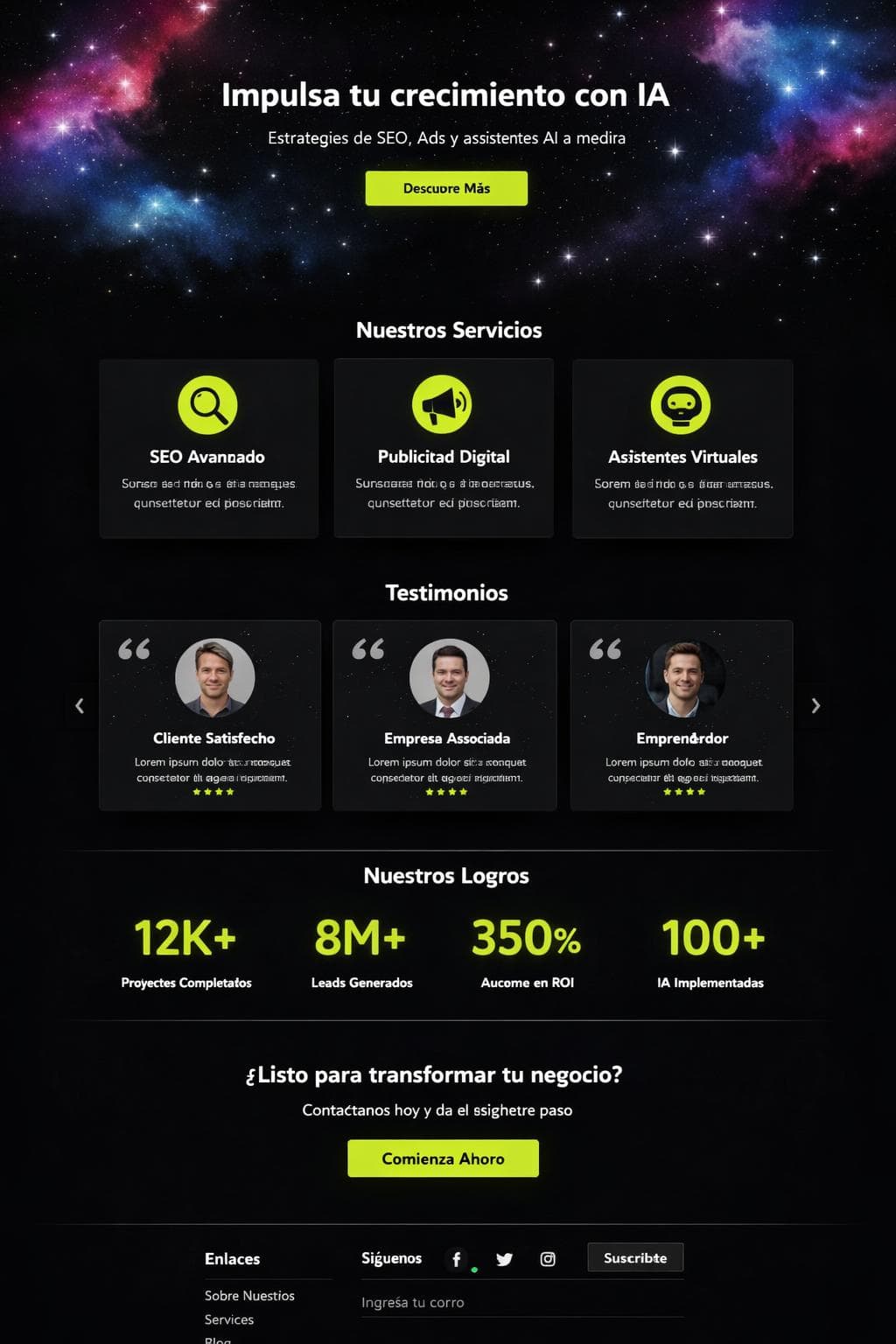 Marketing Polar — vista previa del theme