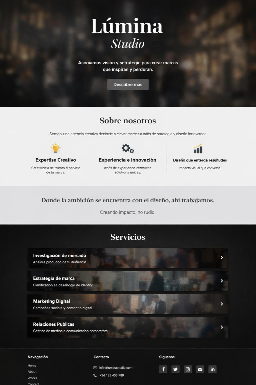 Marketing Zafiro — vista previa del theme
