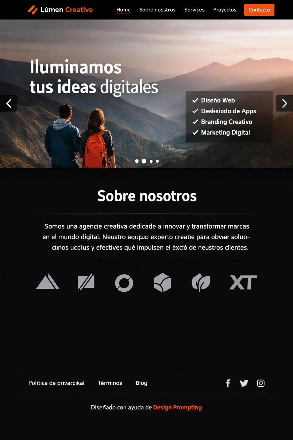Marketing Zenit — vista previa del theme