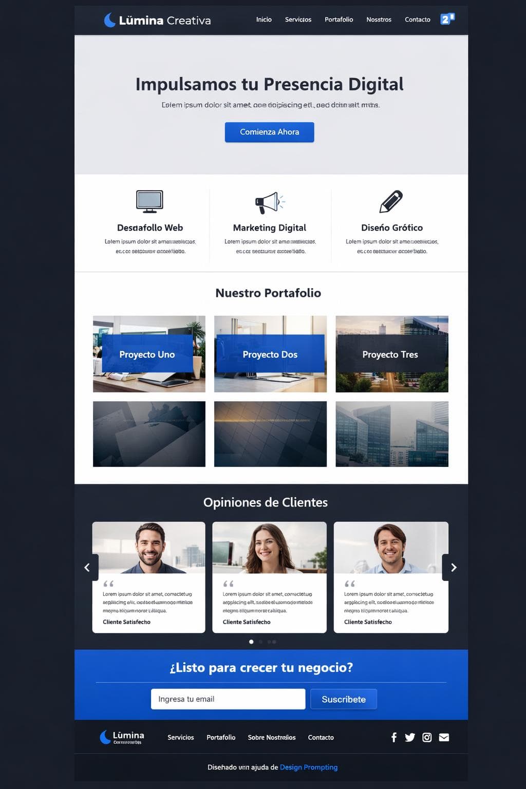 Media Lúmina — vista previa del theme