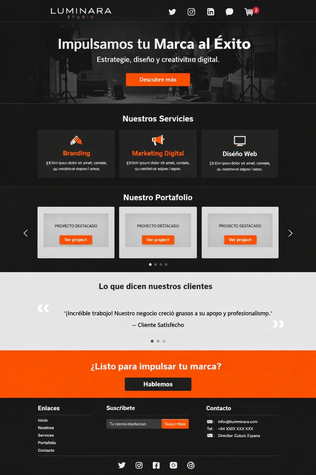 Media Titan — vista previa del theme