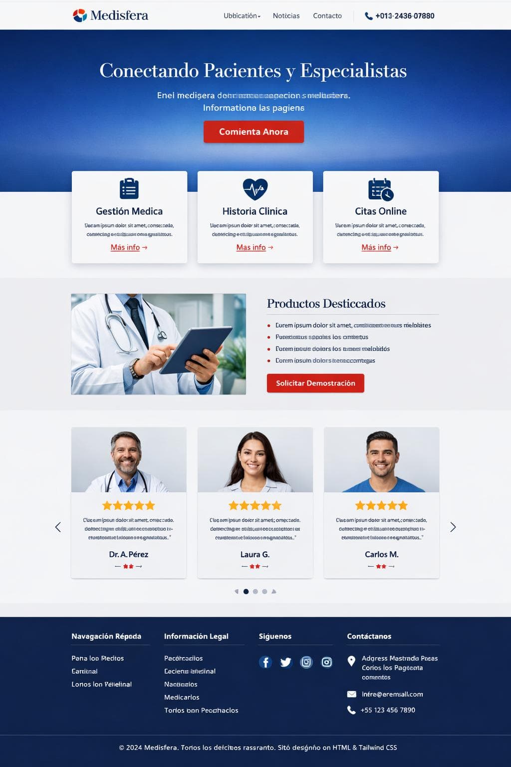 Medisfera &mdash; vista previa del theme
