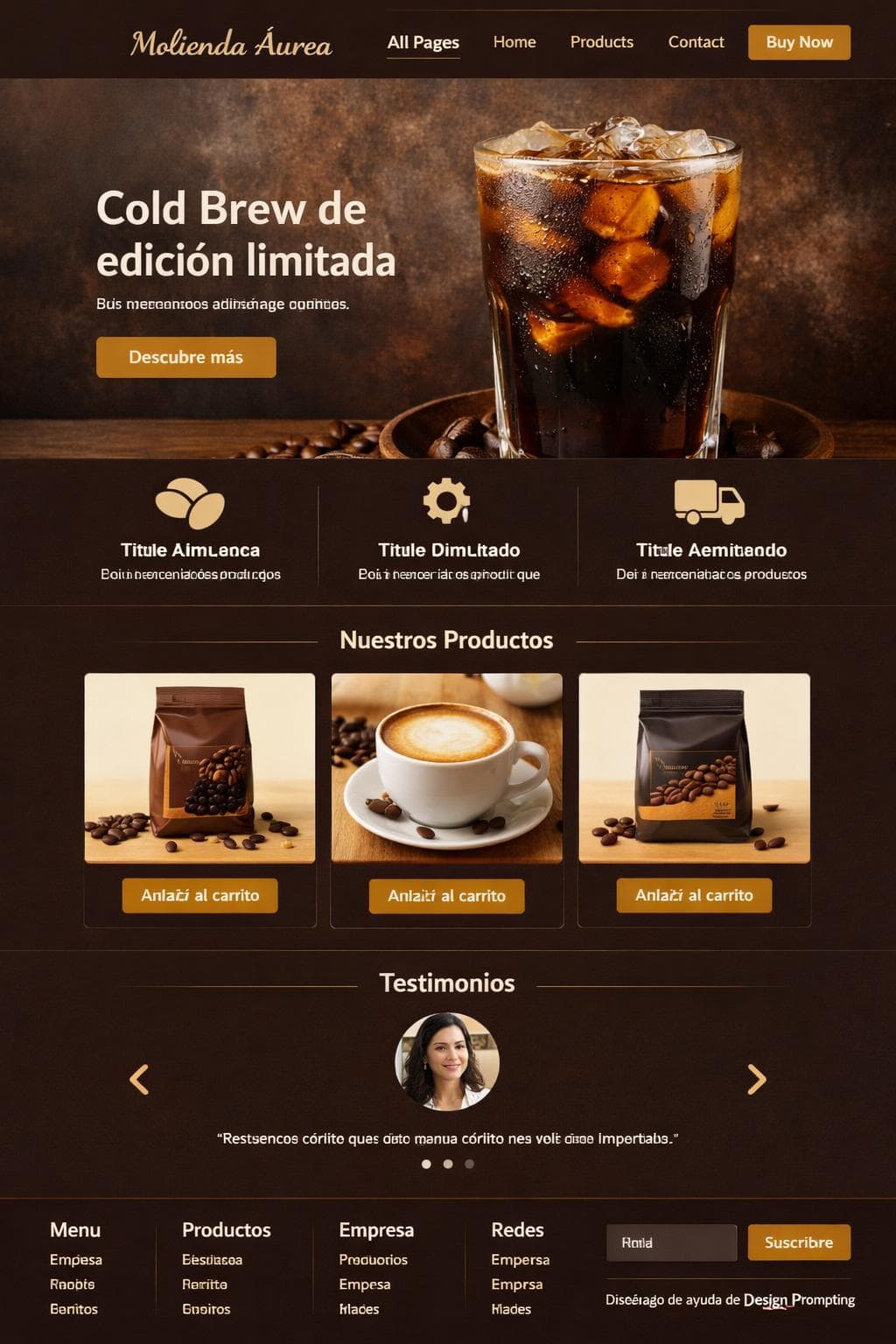 Molienda Áurea — vista previa del theme