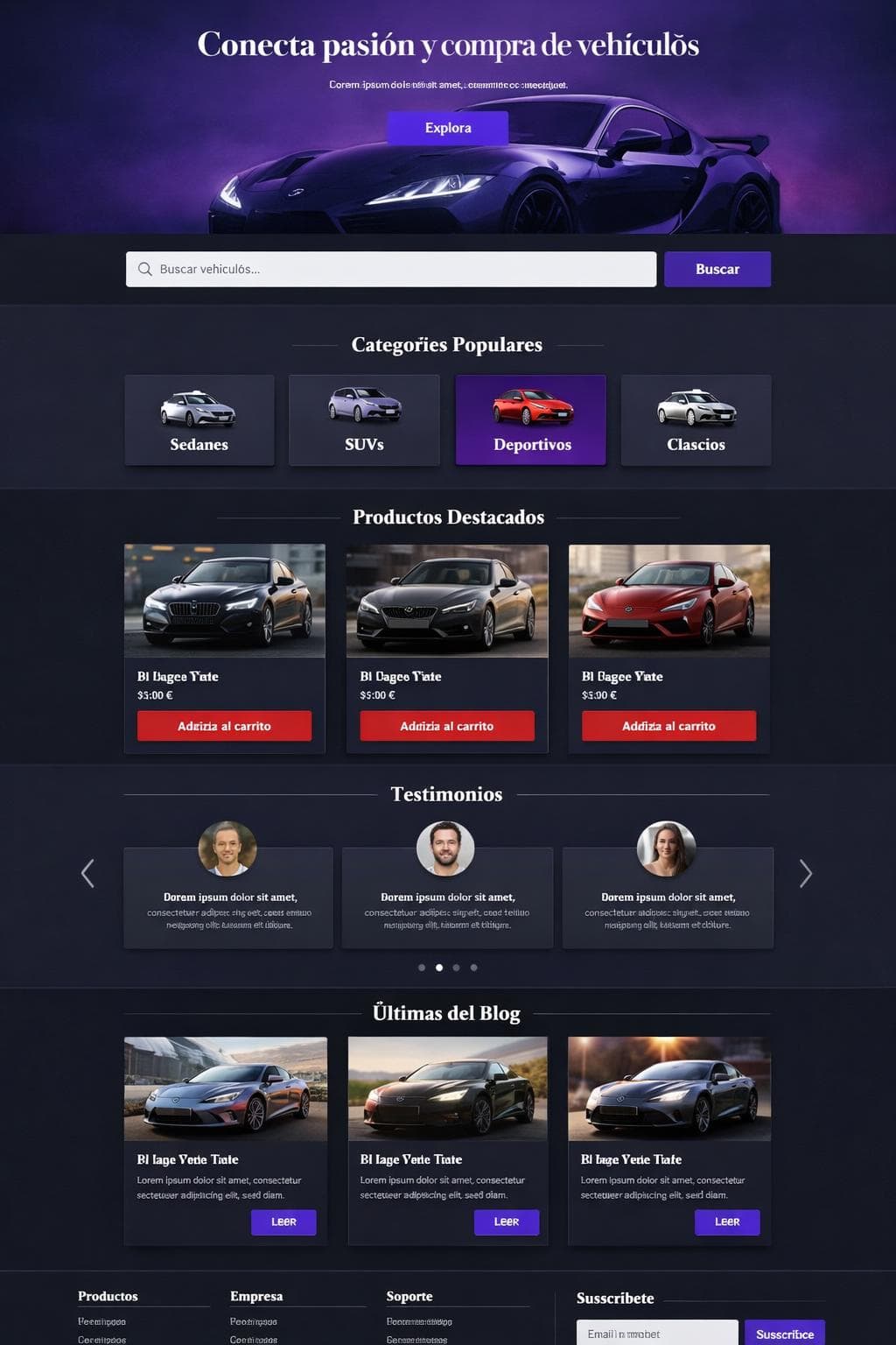 MotorPulse — vista previa del theme