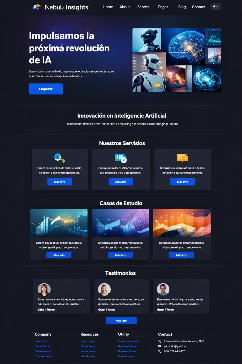 Nebula Insights &mdash; vista previa del theme