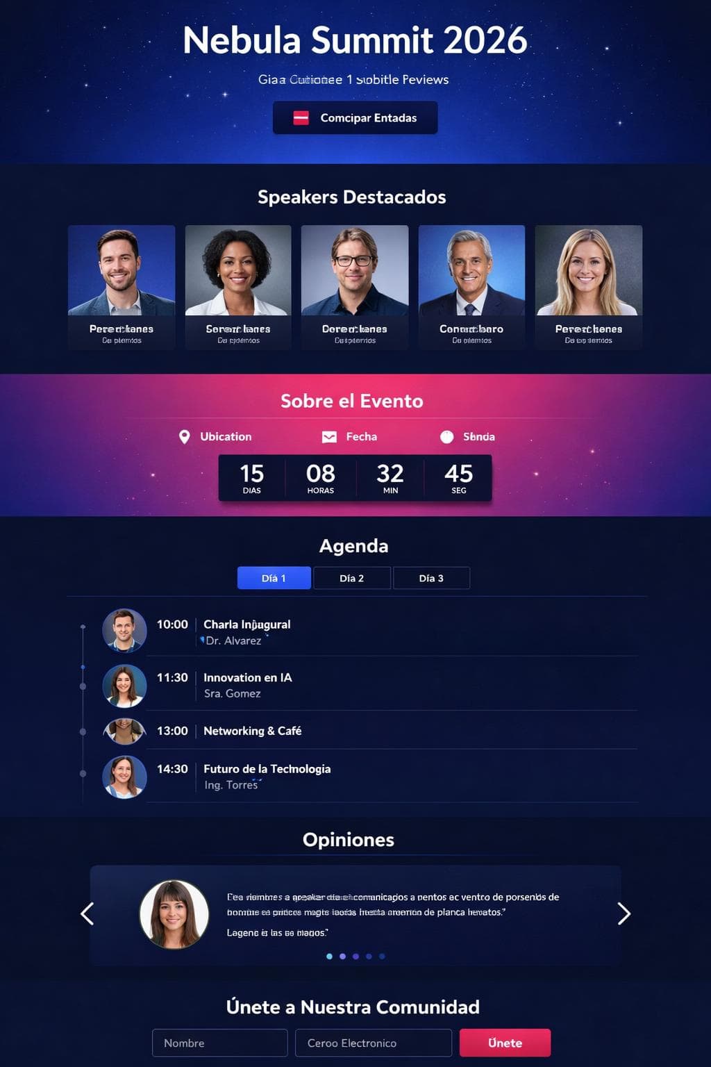 Nebula Summit &mdash; vista previa del theme
