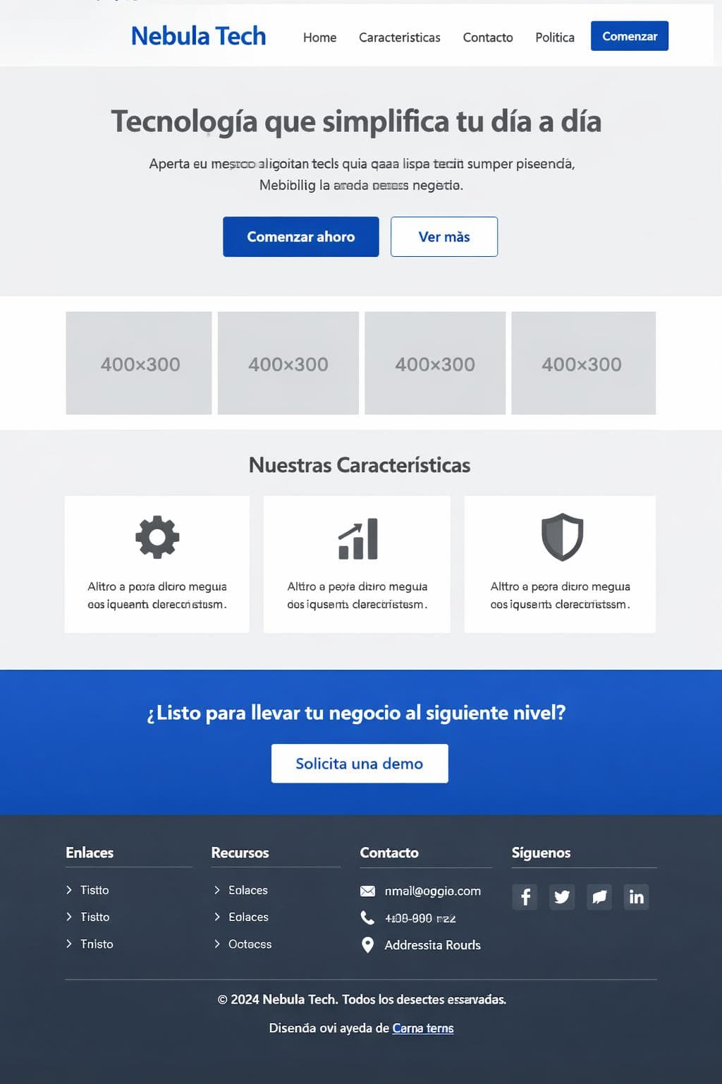 Nebula Tech &mdash; vista previa del theme