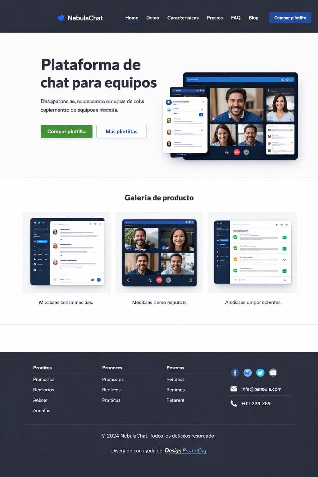 NebulaChat &mdash; vista previa del theme