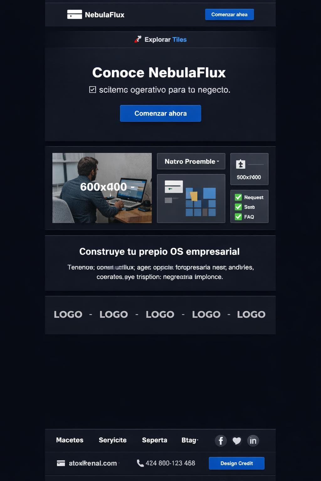 NebulaFlux &mdash; vista previa del theme