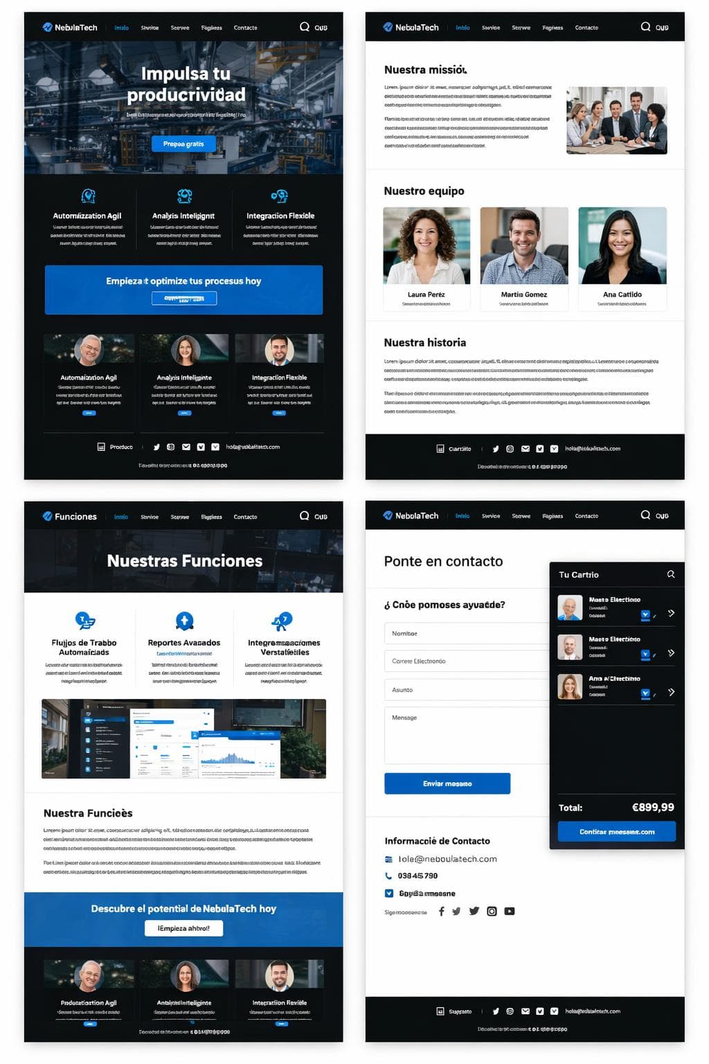 NebulaTech &mdash; vista previa del theme