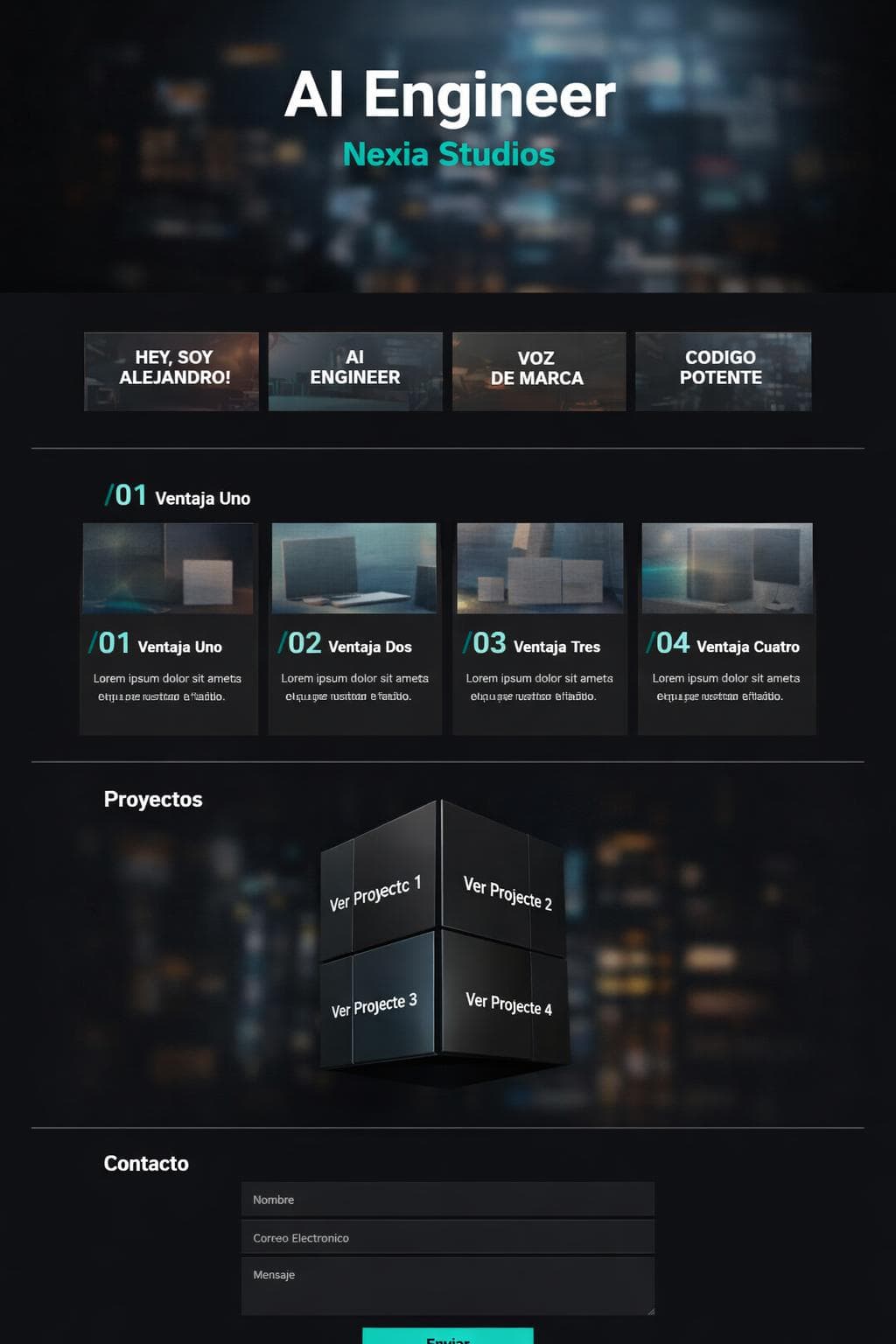 Nexia Studios — vista previa del theme