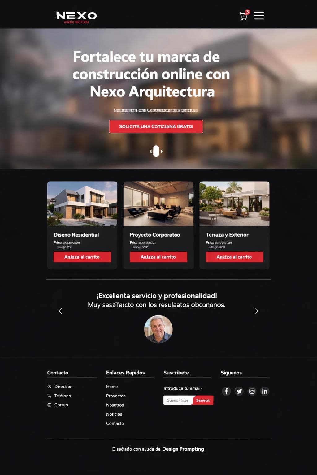 Nexo Arquitectura — vista previa del theme