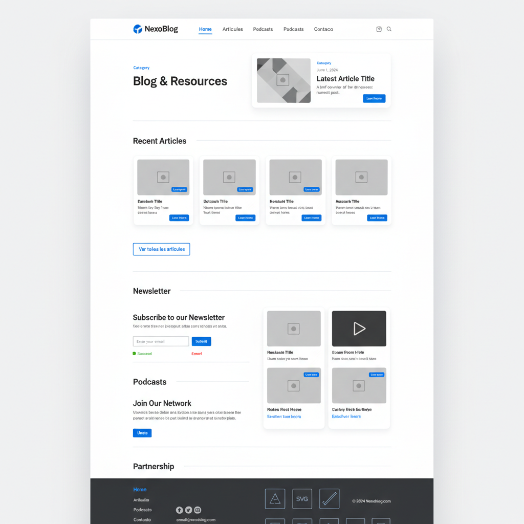 NexoBlog — vista previa del theme