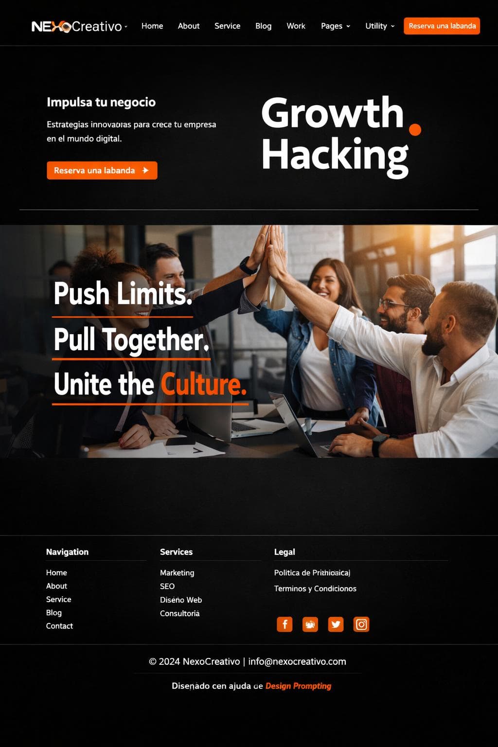 NexoCreativo — vista previa del theme