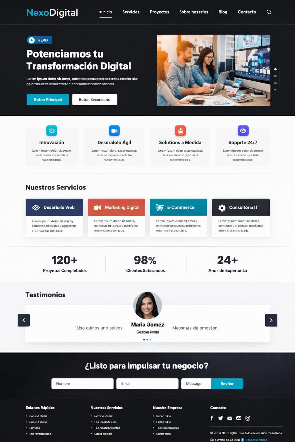 NexoDigital — vista previa del theme