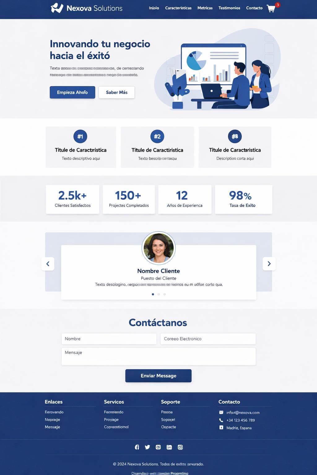 Nexova Solutions &mdash; vista previa del theme