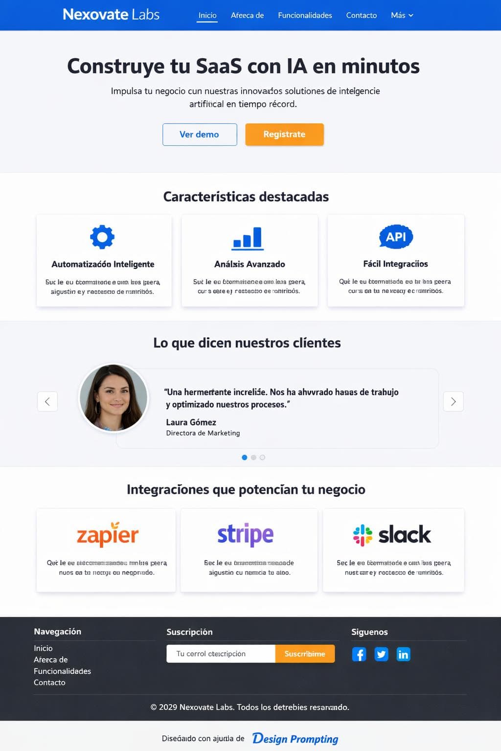 Nexovate Labs — vista previa del theme