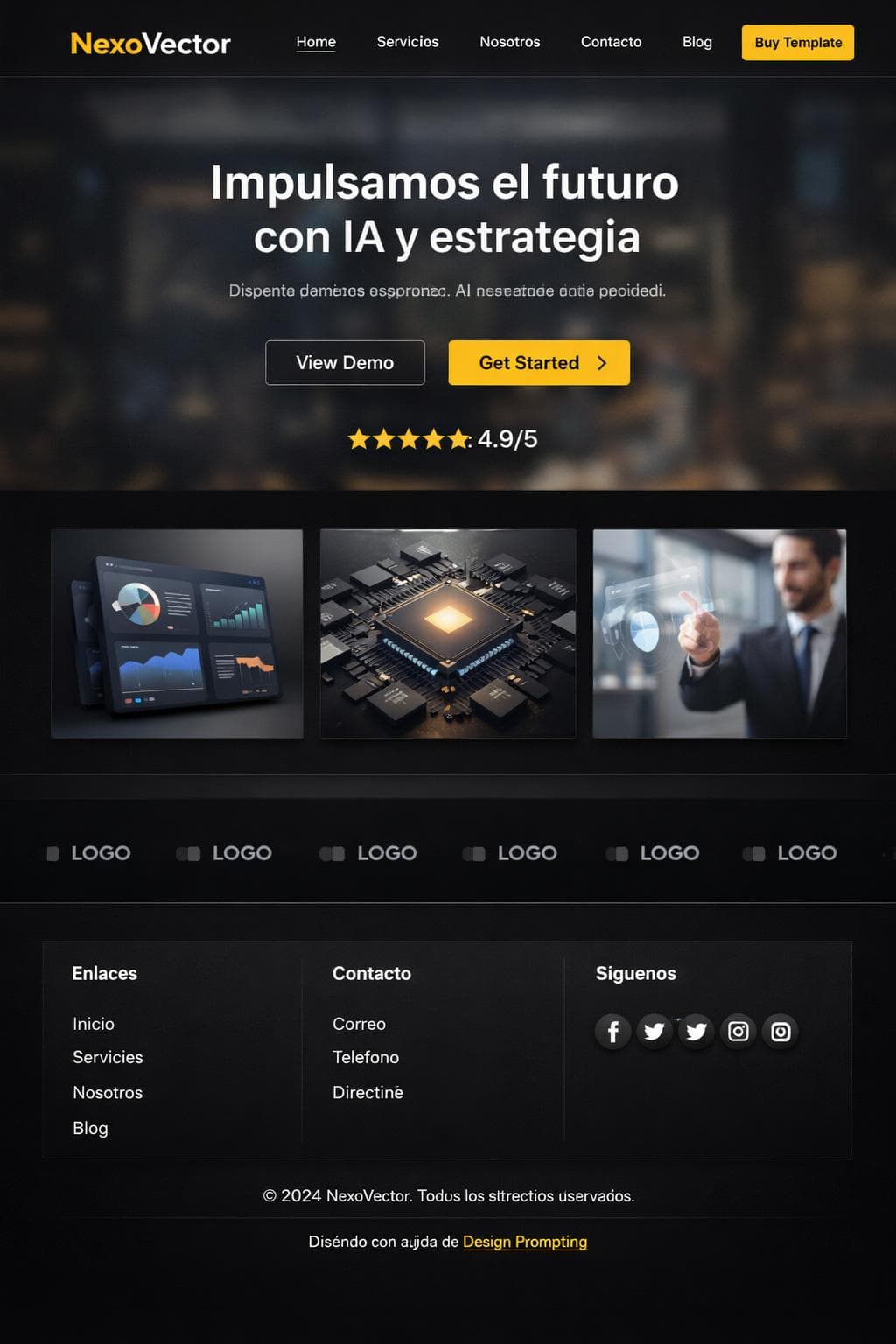 NexoVector &mdash; vista previa del theme