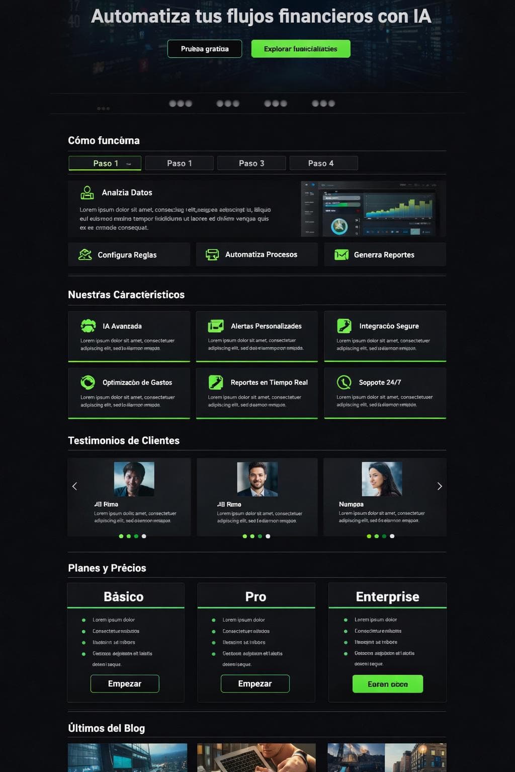 Nexura Cloud — vista previa del theme