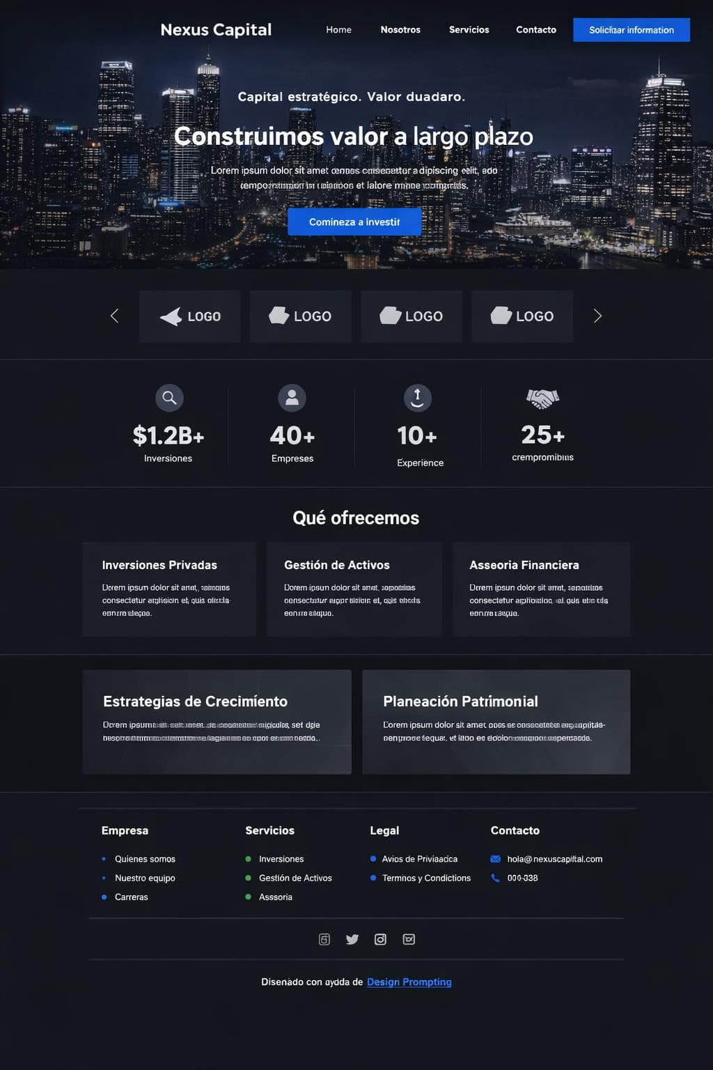 Nexus Capital &mdash; vista previa del theme