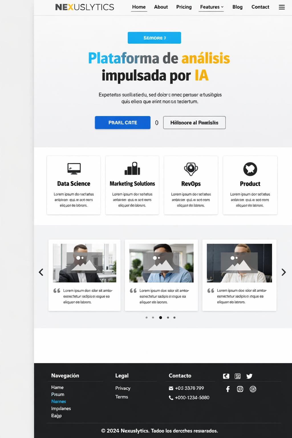 Nexuslytics — vista previa del theme