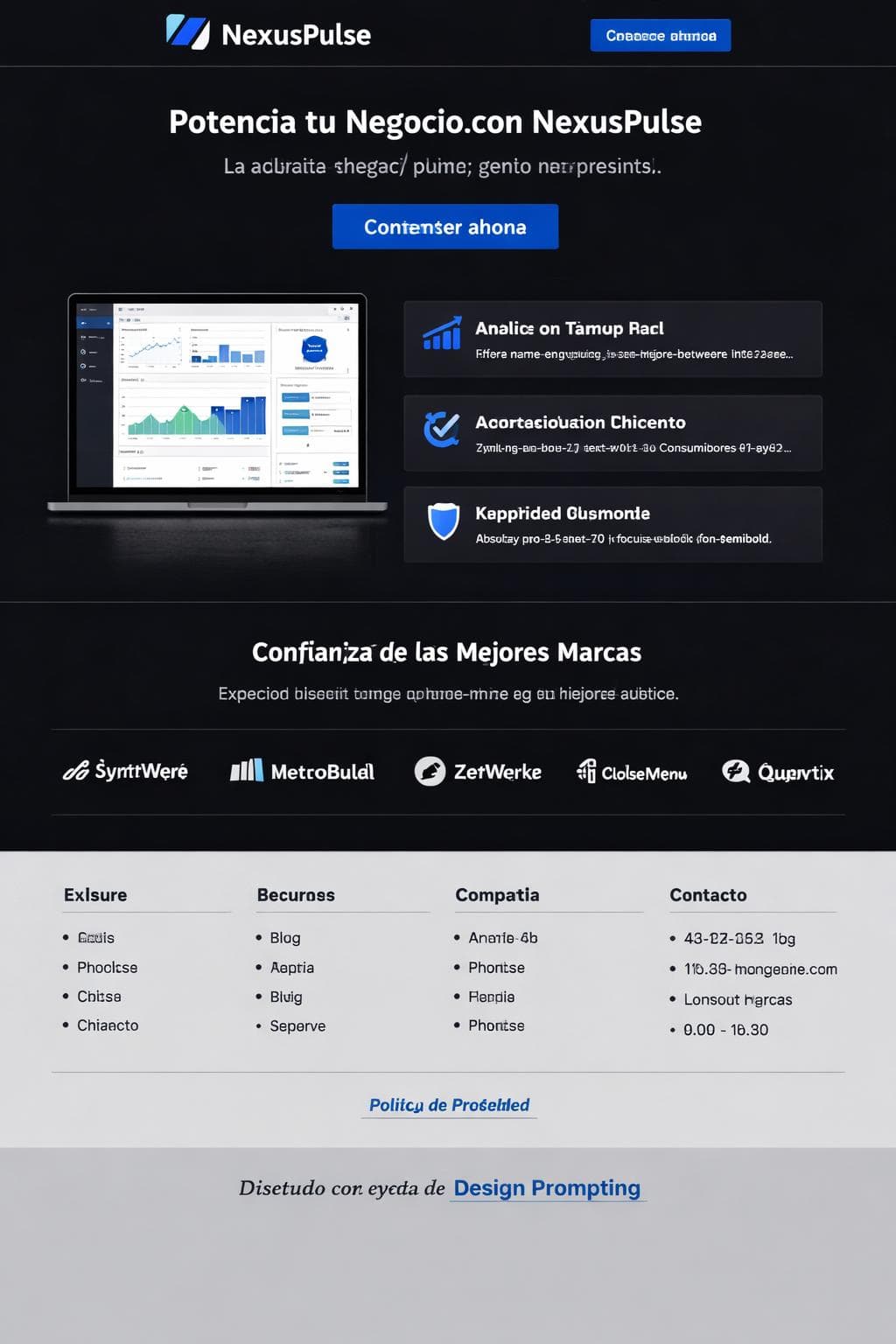 NexusPulse &mdash; vista previa del theme