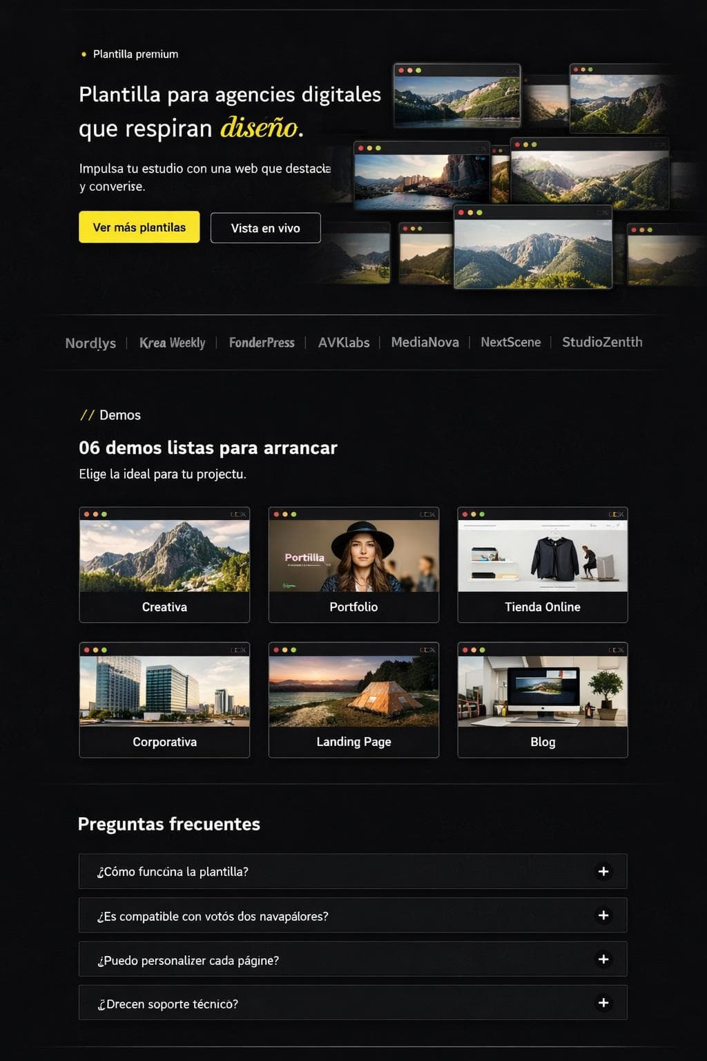 Norvalt Studio &mdash; vista previa del theme