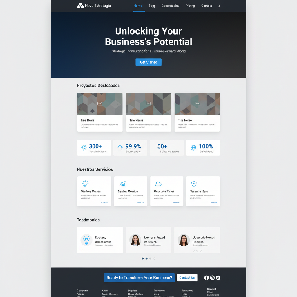 Nova Estrategia — vista previa del theme