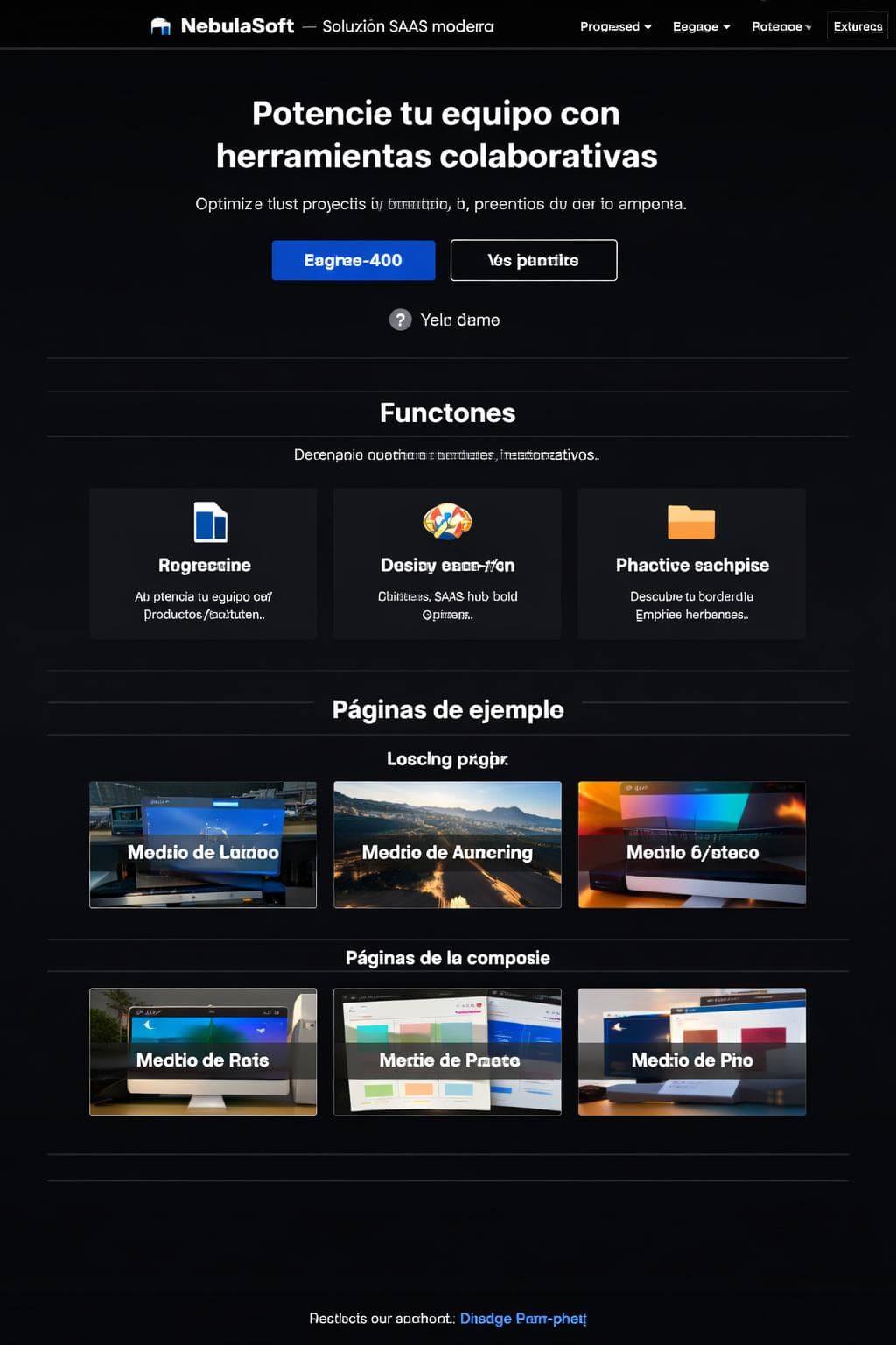 Panel Ámbar — vista previa del theme
