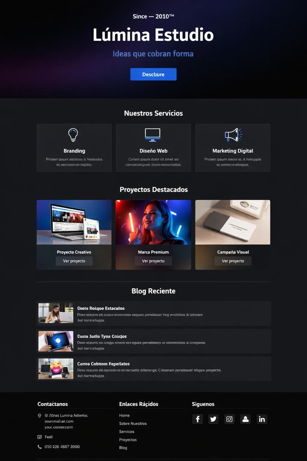 Portfolio Atlas — vista previa del theme