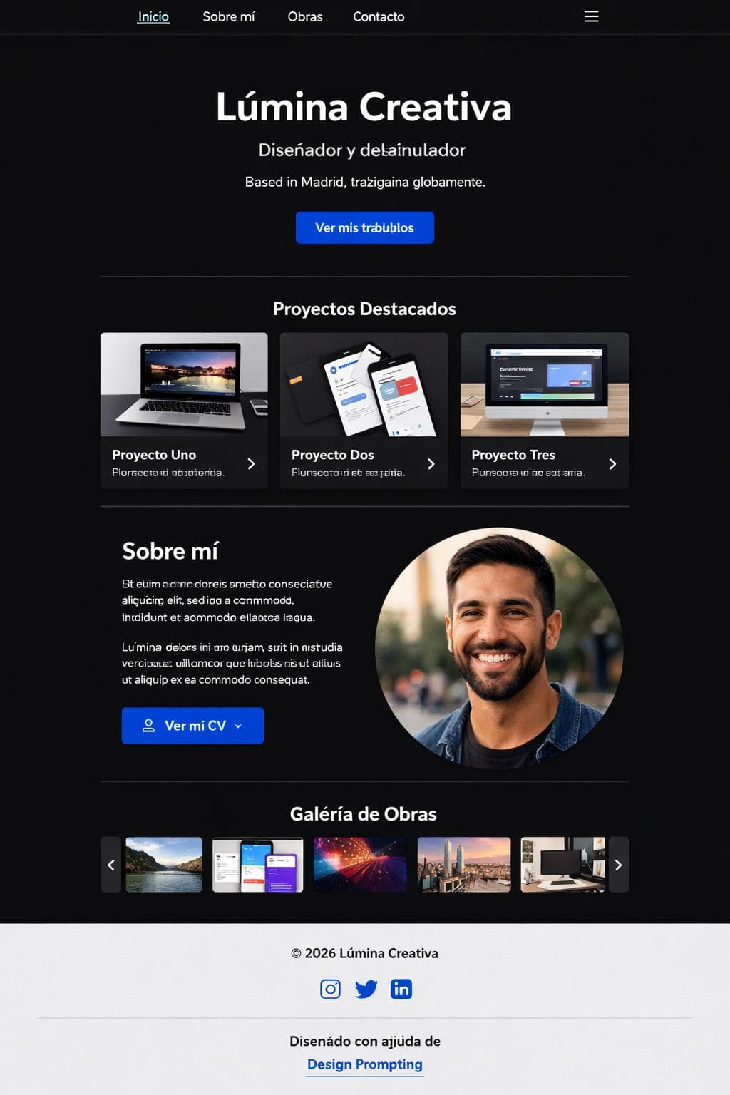 Prenda Lúmina — vista previa del theme