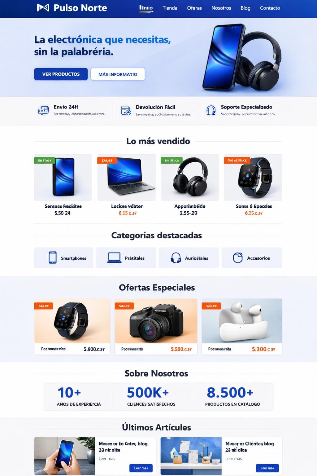 Pulso Norte — vista previa del theme