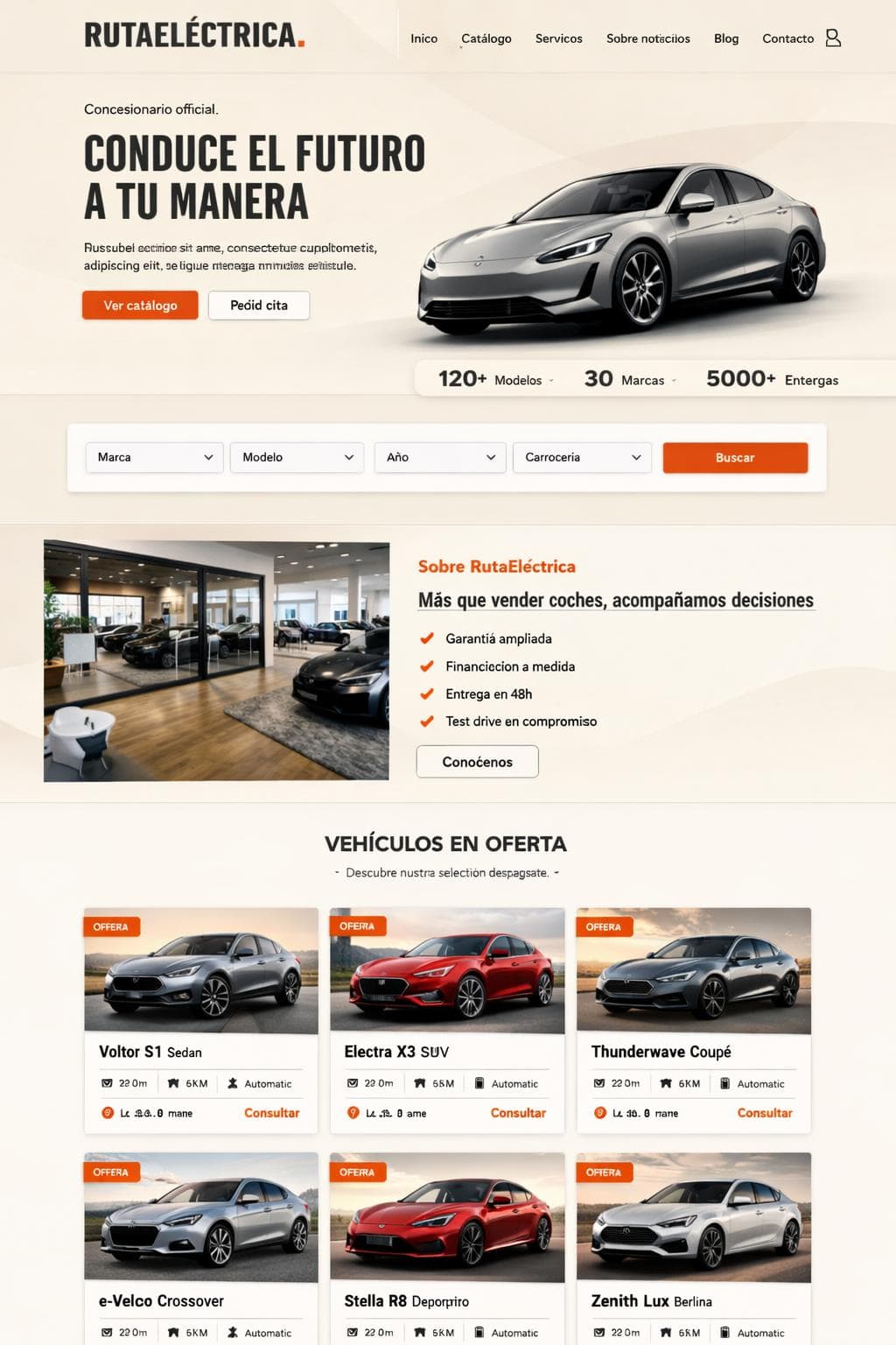 RutaEléctrica Motors — vista previa del theme
