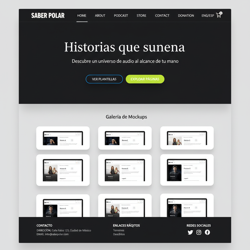 Saber Polar — vista previa del theme