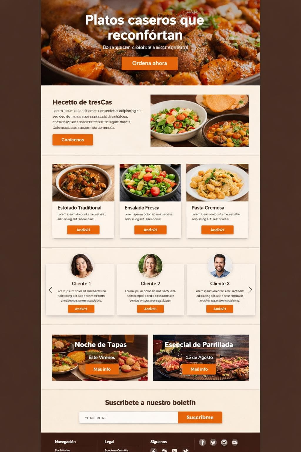 Sabores Cálidos — vista previa del theme