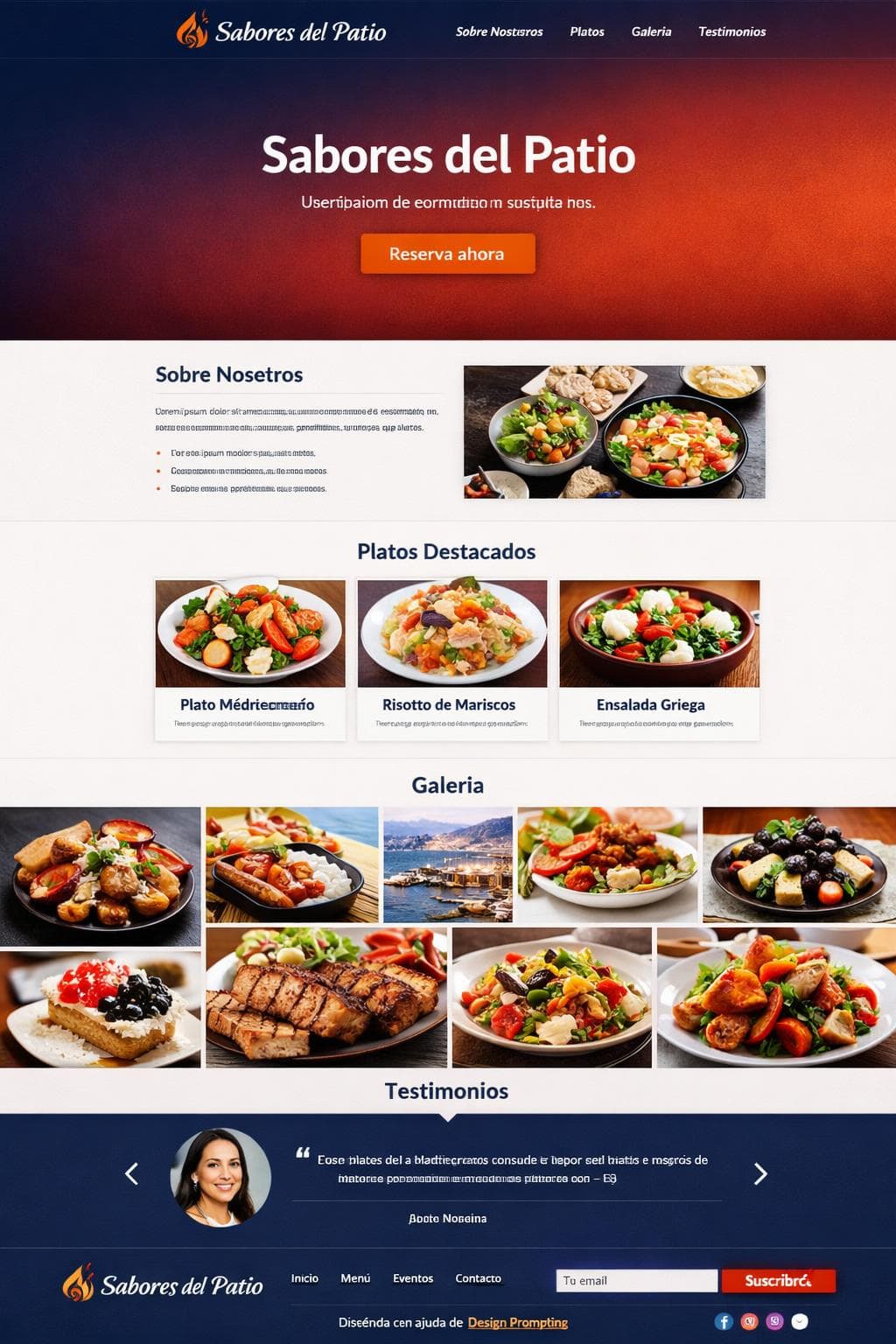 Sabores del Patio &mdash; vista previa del theme