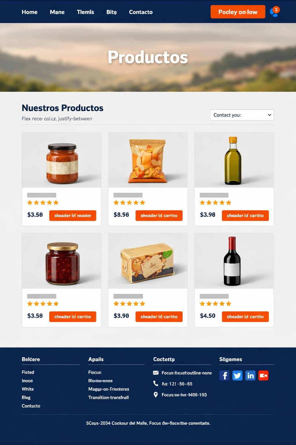Sabores del Valle &mdash; vista previa del theme