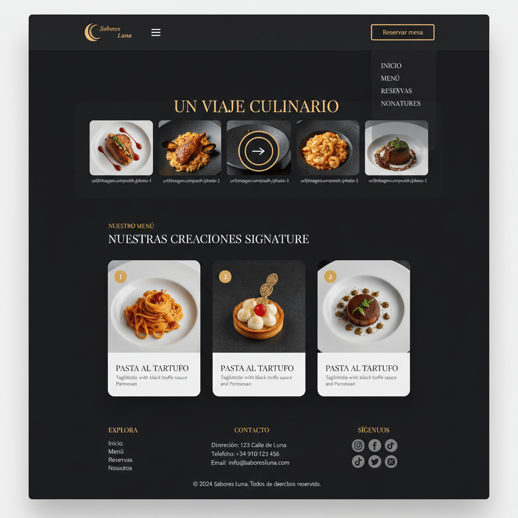 Sabores Luna &mdash; vista previa del theme