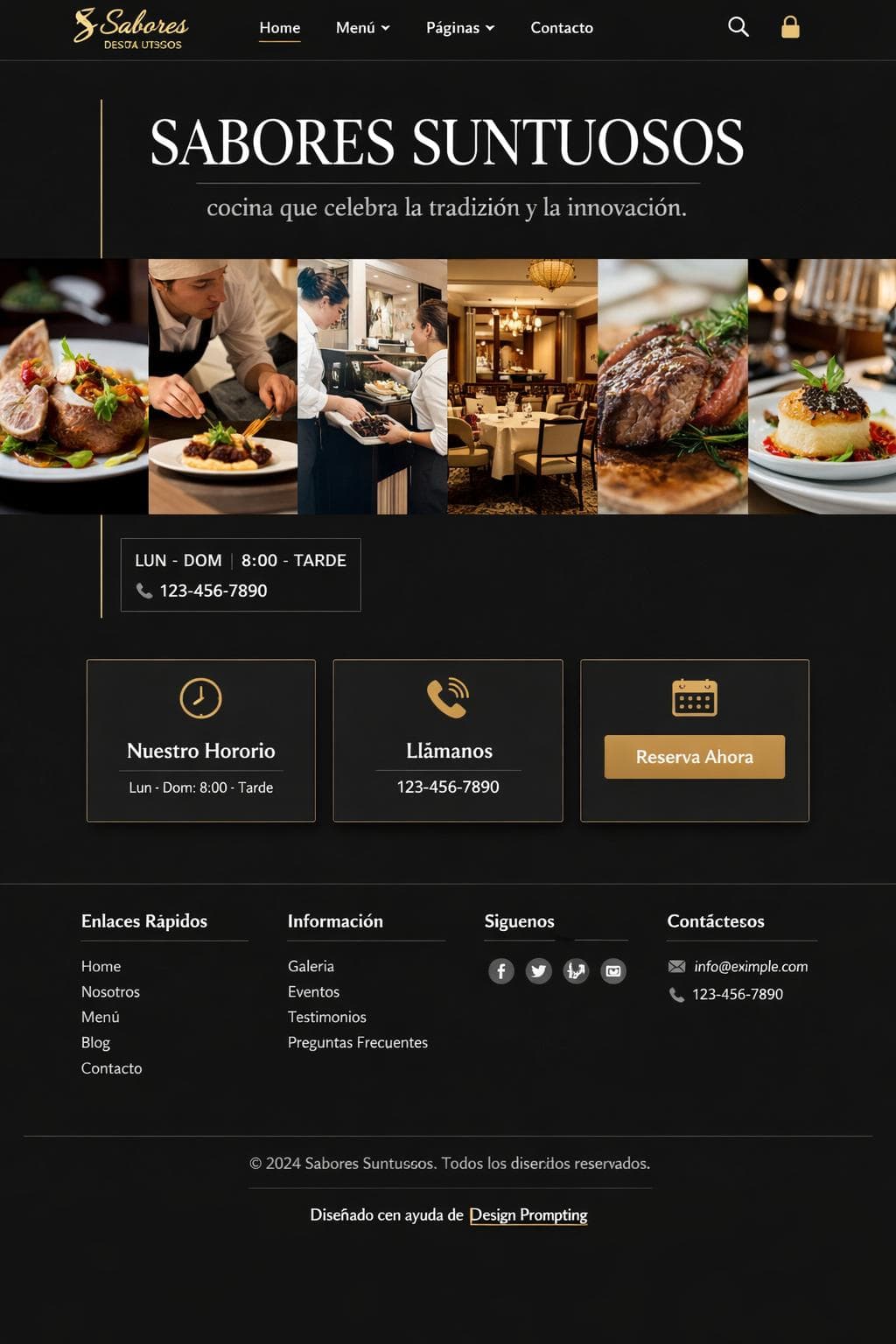Sabores Suntuosos &mdash; vista previa del theme