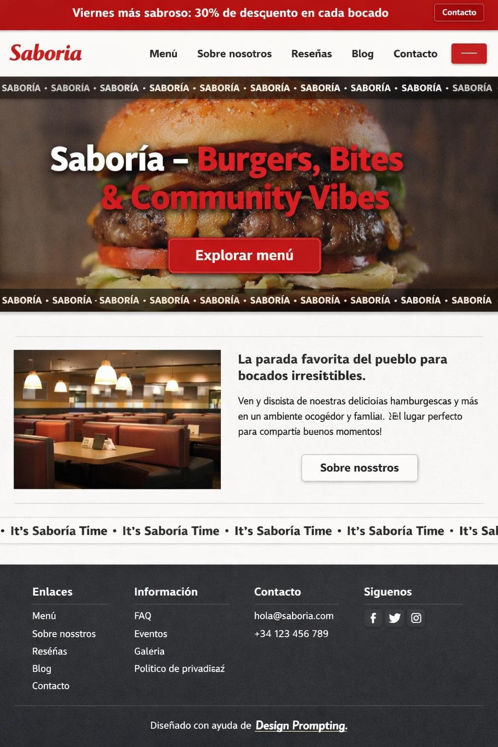 Sabor&iacute;a &mdash; vista previa del theme