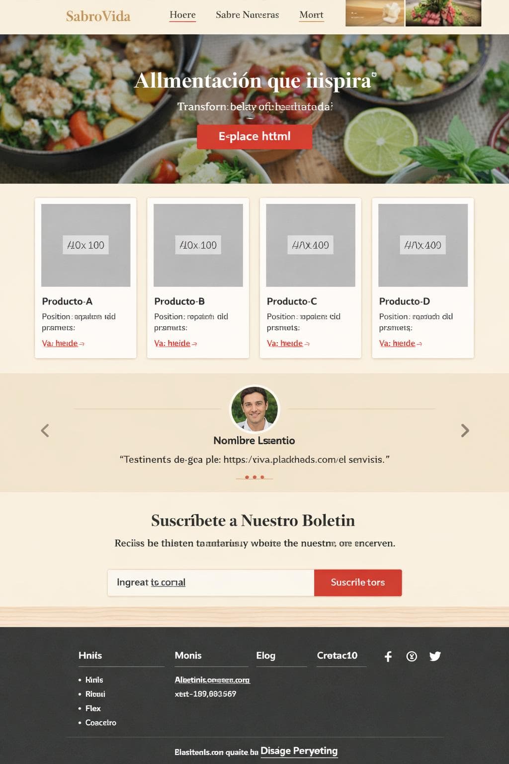 SabroVida &mdash; vista previa del theme
