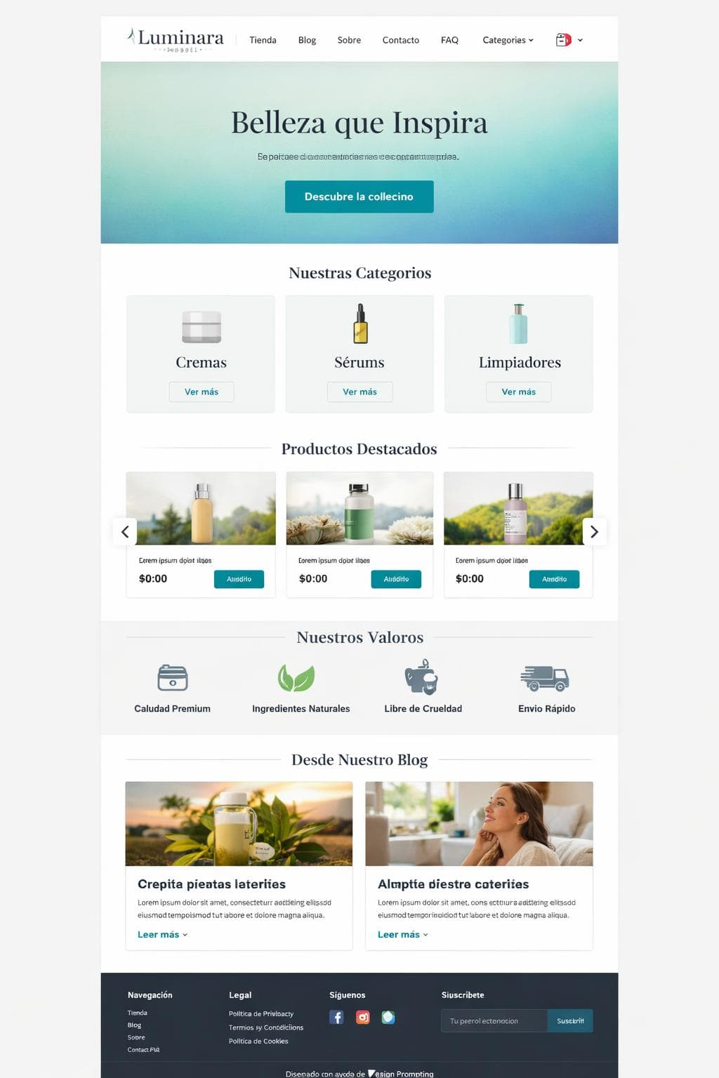 Salon Lumen — vista previa del theme