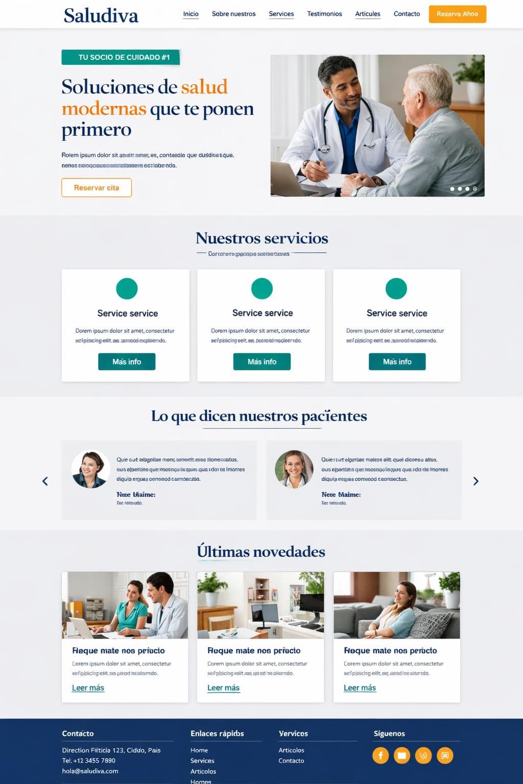 Saludiva — vista previa del theme