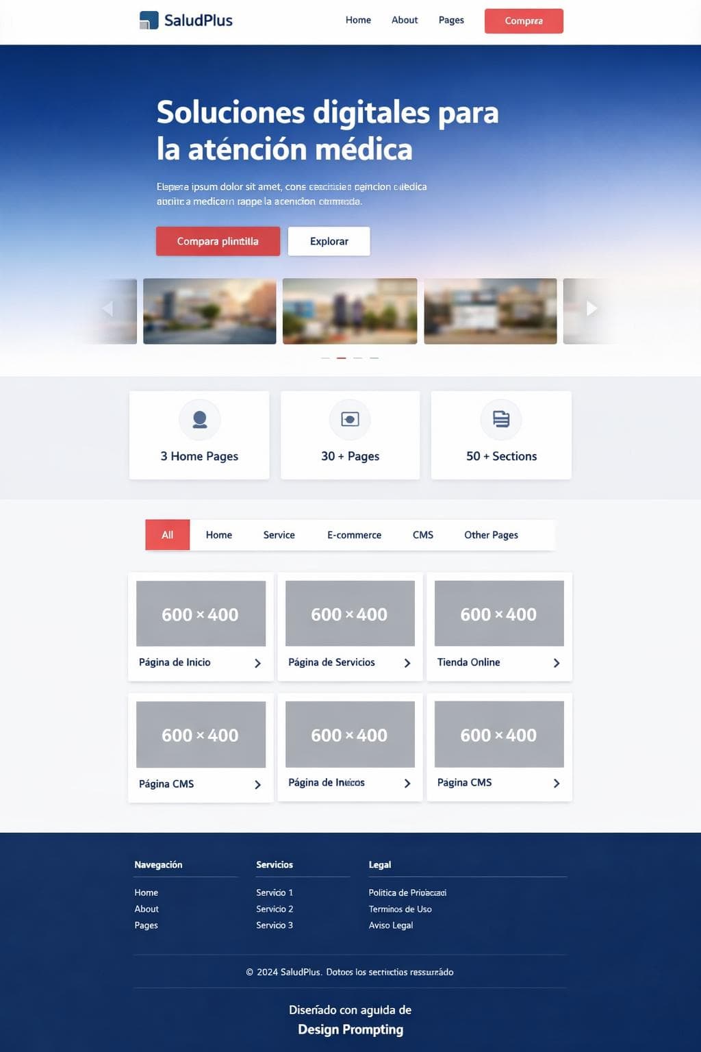 SaludPlus — vista previa del theme