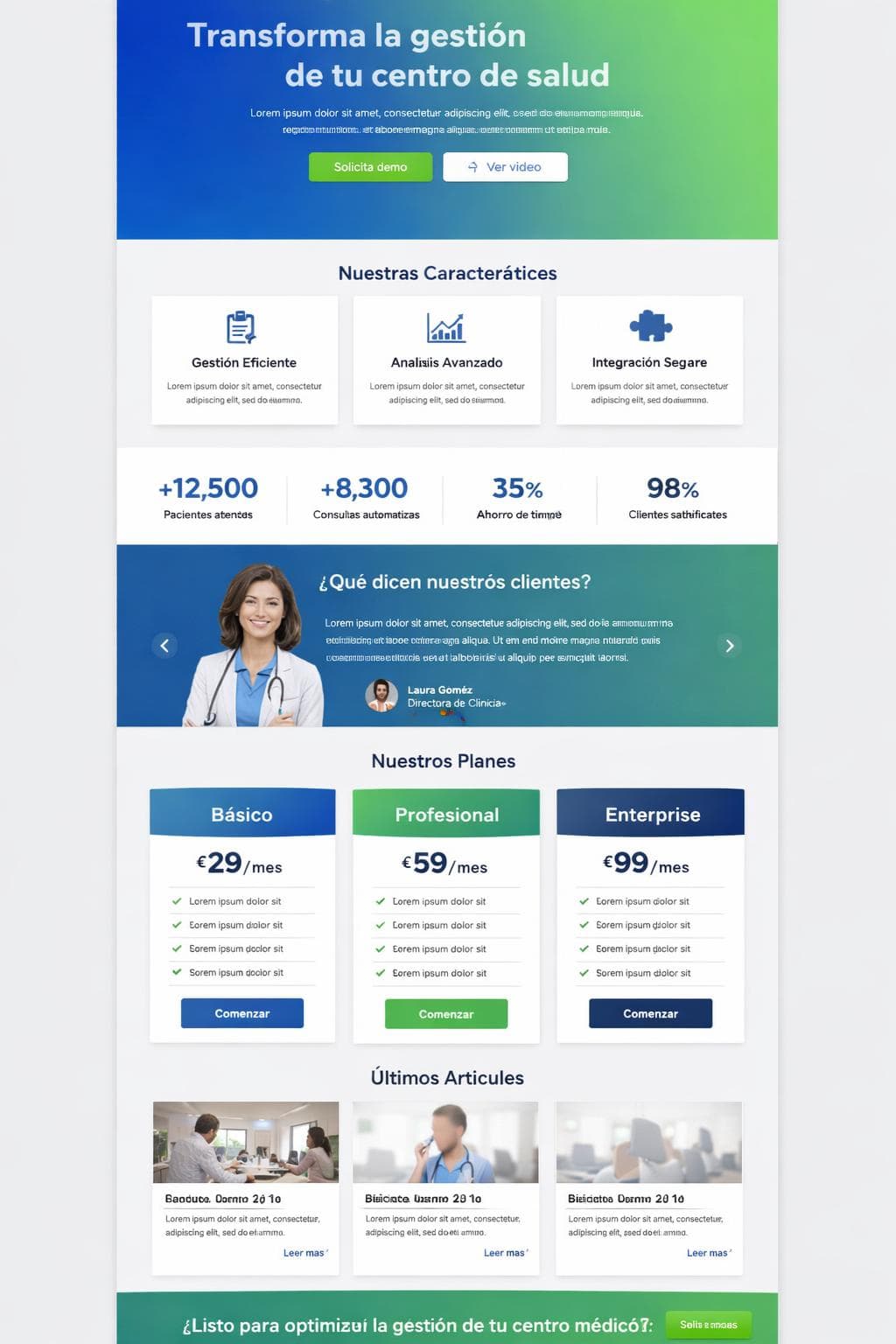 SaludTech — vista previa del theme