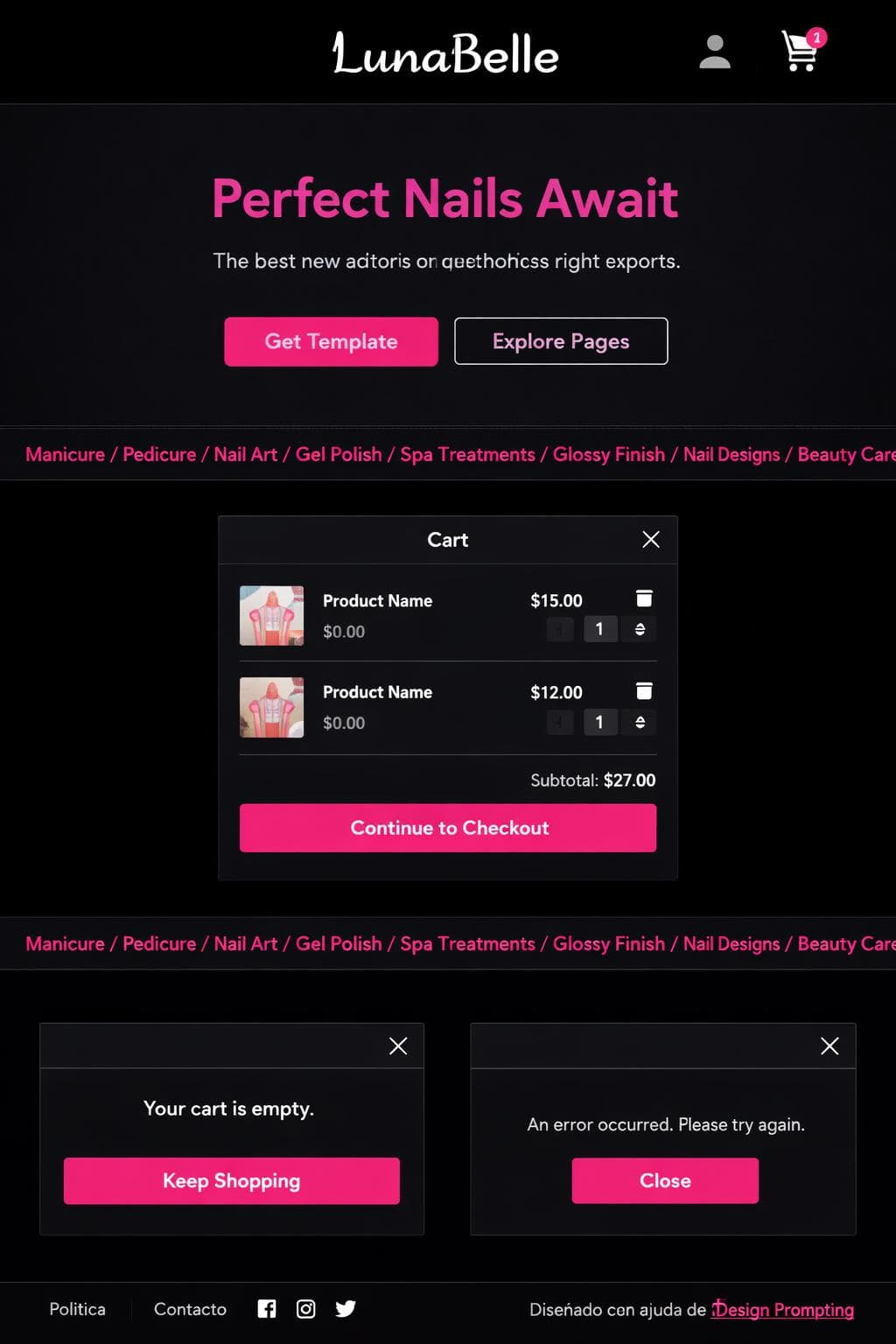 Shop Zafiro — vista previa del theme