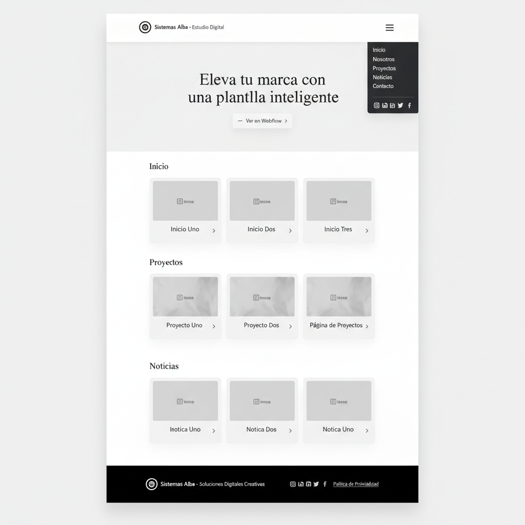 Sistemas Alba — vista previa del theme